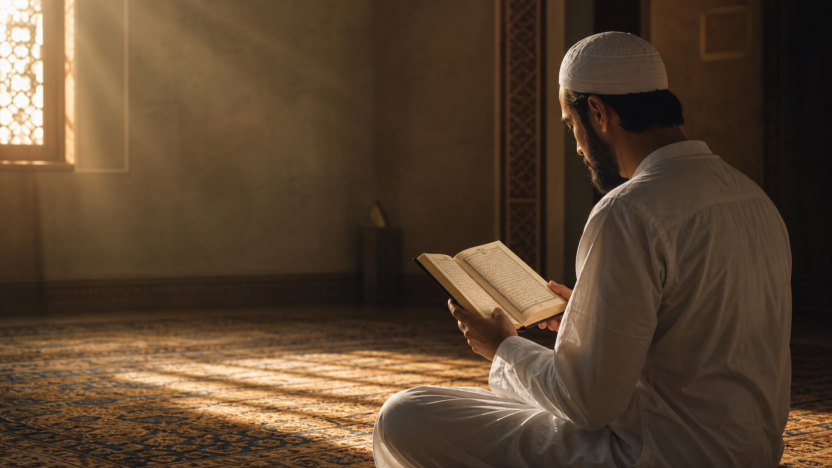 A person reading the Quran